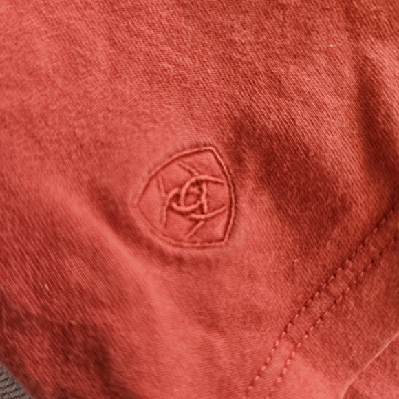 Ariat Coral Western Graphic Tee Horseshoe Logo Short Sleeve Size L - Picture 3 of 3